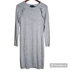 RW & Co Women's Wool Blend Ruffle Sweater Dress Size S